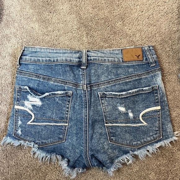 American Eagle High Rise Shortie Distressed Shorts 6 - Picture 2 of 4